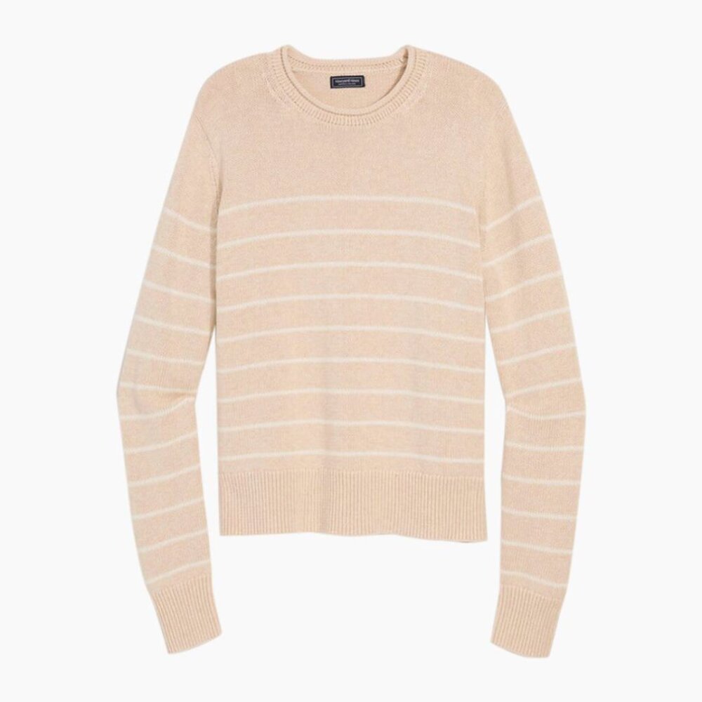 vineyard vines Katie Cotton Rollneck Sweater Sz XS Oatmeal